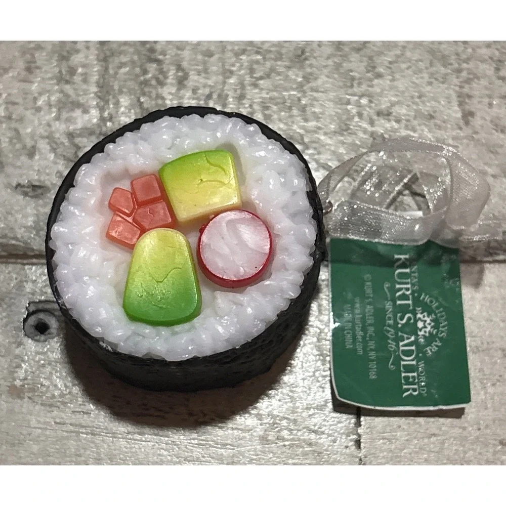 Kurt Adler Holidays‎ Are Santa's World Sushi Plastic Ornaments, Set of 3